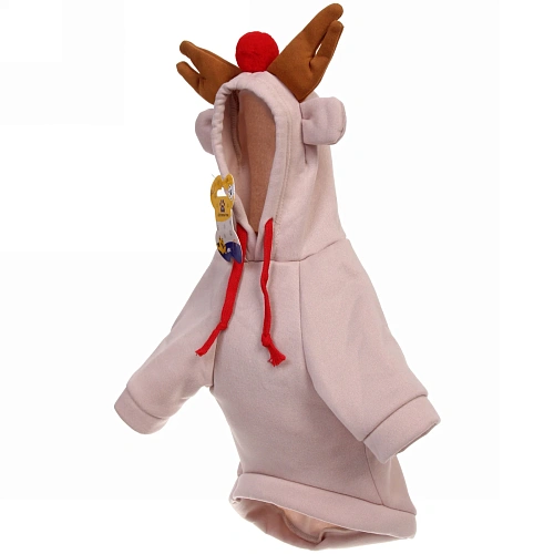 Кофта-толстовка для собаки Wonderful style-Олень Рудольф с капюшоном, размер XL (5640см) Ultramarine_7