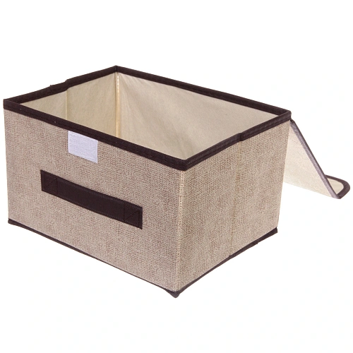 Короб - органайзер складной стеллажный для хранения вещей ДОМания, цвет бежевый, 262016см (лейбл)_3