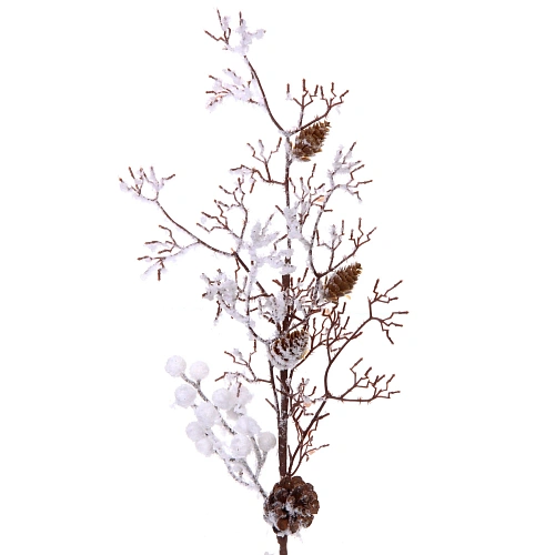Ветка декоративная Волшебство зимы 75 см_3