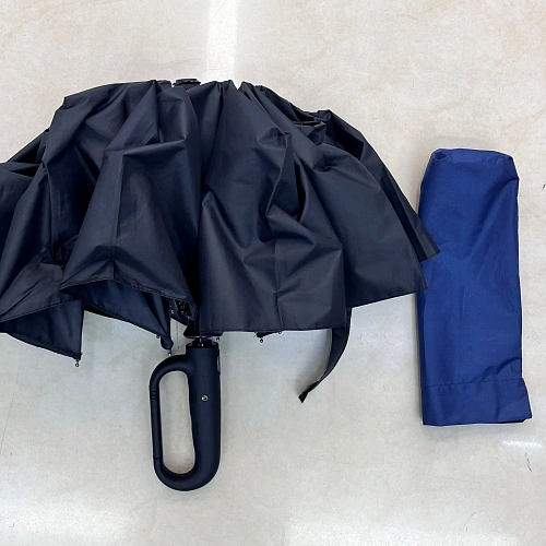 Зонт мужской автоматический ветроустойчивый ручка - карабин "ШТОФ", цвет синий, d-120см