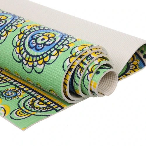 Коврик для йоги 6 мм 173х61 см Свежесть ветра PVC, микс принтов_36