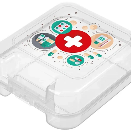 Аптечка с декором прозрачная "Tule" 26*23*10см