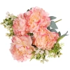 Искусственные цветы "Пионовое наслаждение" 46см 5 цветков розовые