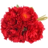 Искусственные цветы "Пионы" 28см букет 6 шт красные