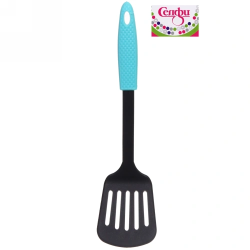 Лопатка кухонная пластиковая с прорезями "Гурман" узкая