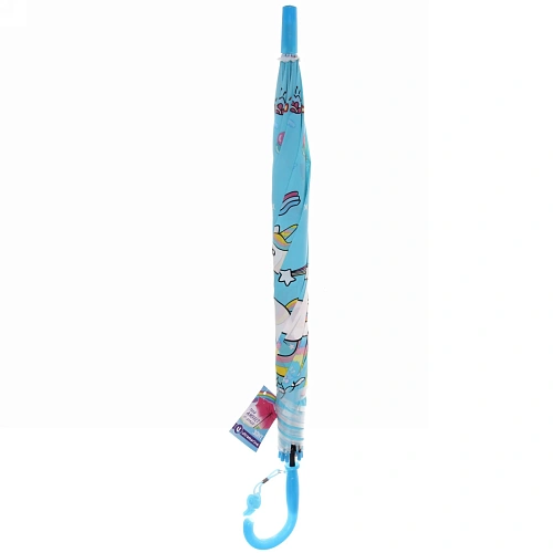 Зонт детский полуавтомат Ультрамарин - Единорожек на луне, 8 спиц, d-85см, длина в слож виде 68см  _21