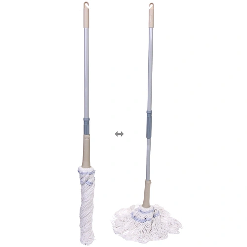 Швабра отжимная с насадкой из микрофибры ручка 120см