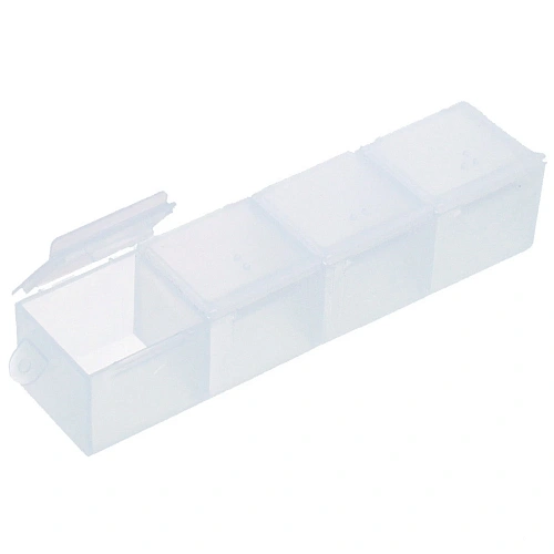 Контейнер для таблеток 4 ячейки 10х2,5х2см_9