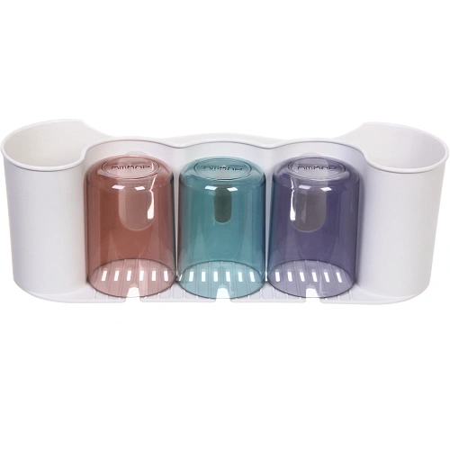 Подставка для умывальных принадлежностей Универсальная 3 стакана 6292_3