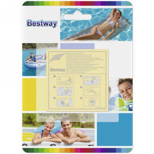 Ремкомплект: 10 самоклеящихся заплаток из ПВХ повышенной плотности 42,3 кв.см Bestway (62068)