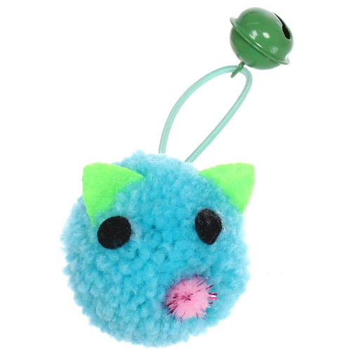 Игрушка - мышка для кошек ЦЕПКИЕ ЛАПКИ, с бубенчиком, цвет голубой, 5см_3