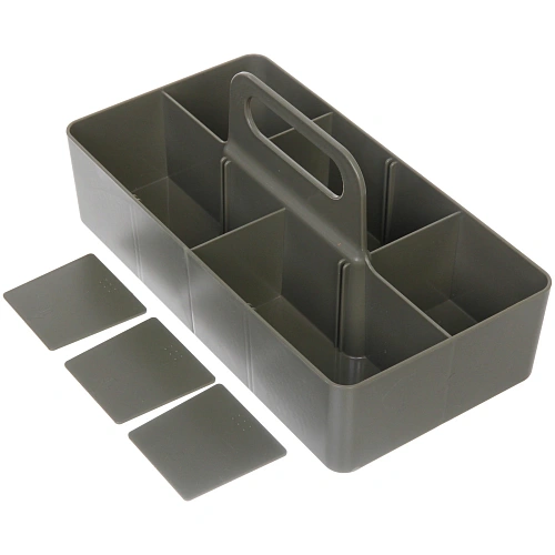 Органайзер для хранения с ручкой ИДЕАДОМА, восемь отделений, цвет хаки, 33178см _4