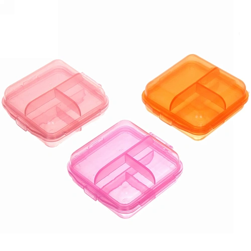 Контейнер для таблеток  3 ячейки 6х6х3см_7