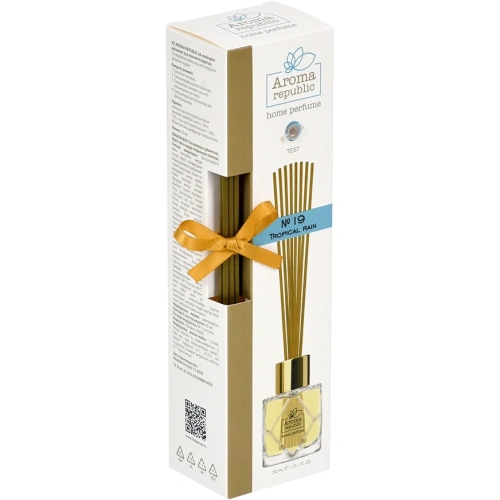 Ароматический диффузор в стеклянном флаконе 30мл "№19 Tropical rain" AROMA REPUBLIC