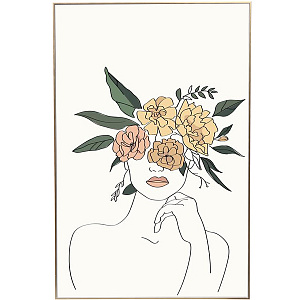 Картина интерьерная в раме "ЭФЛЛОДИ", девушка, 19*29см (термоусадочная пленка)
