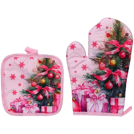 Прихватка в наборе с прихваткой-варежкой "Fairytale - Ёлочка" 26*17 см, 17*17 см