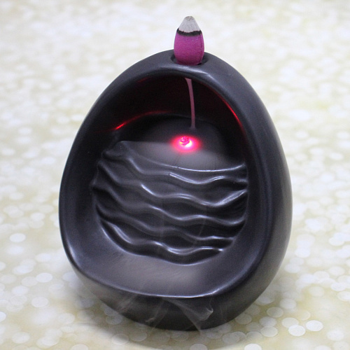 Подставка под стелющиеся благовония Стеновой водопад цвет коричневый 111011,5см с подсветкой_3