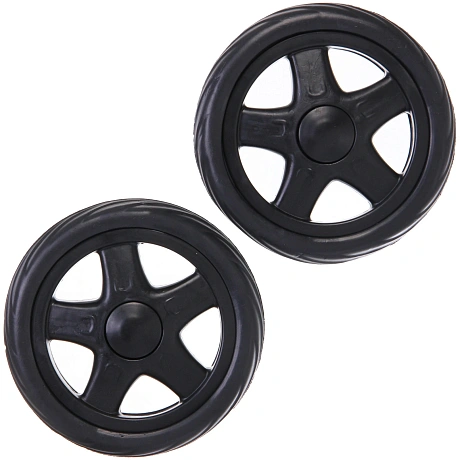 Колесо для тележки 2 шт 15,5х2,5см черное ★
