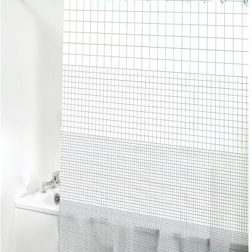 Штора для ванной EVA 180*180 "Селфи" Ферони серо-белая 1393-2