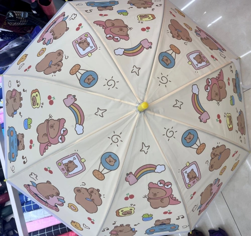 Зонт детский полуавтомат "Капибара", микс 4 дизайна, d-100см