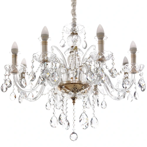 Люстра подвесная в стиле барокко "Bottega" 8*40Вт 25-S9014 со стеклянными основаниями