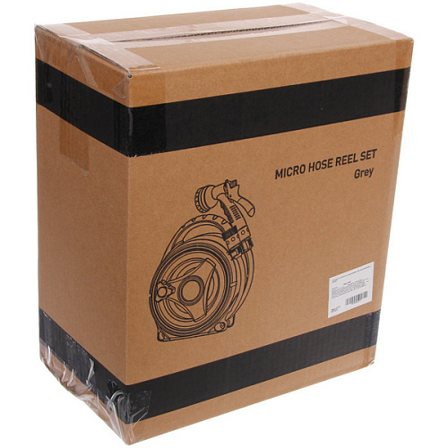 Катушка со шлангом и адаптерами, 10м серо-оранжевая HY4017_9