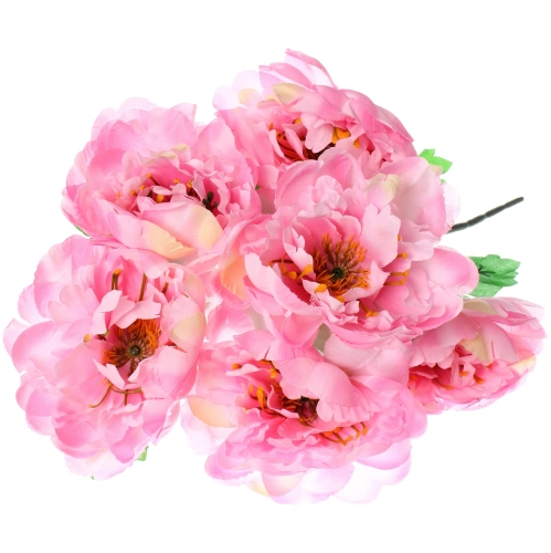 Искусственные цветы "Цветочная мелодия" Пионы 60см 7 цветков розовые