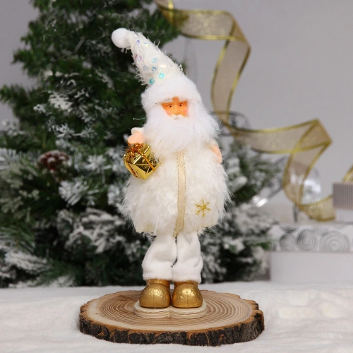 Фигурка новогодняя "Щедрый старичок" 20 см, золото
