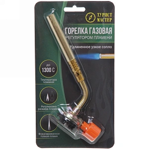 Горелка газовая с регулятором пламени 19,5х4х6см узкое удлиненное сопло 815