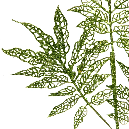 Ветка декоративная Искристая симфония 55 см, Нежный зеленый_4