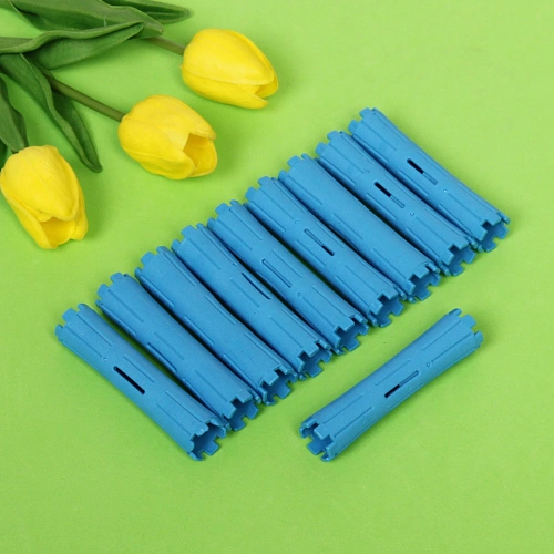 Бигуди пластмассовые-коклюшки 10шт Styling, микс 6 цветов, d=1,8см (прозрачный пакет с подвесом), без резинки_3