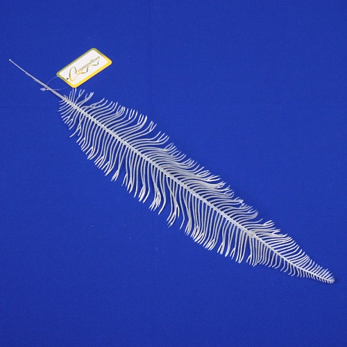 Ветка декоративная Волшебное перо 53 см, Белый_2