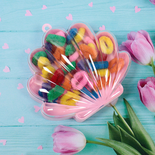 Резинка для волос 35шт Loyal friend - Ракушка, 99,5см (пакет с подвесом)_7