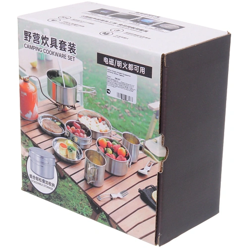 Набор посуды походной 5предметов (2котелка, 2ковша ,тарелка)_12