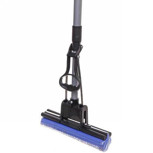 Швабра Селфи с губкой ПВА металлическая ручка 110 см(отжим один ролик) 8019_6