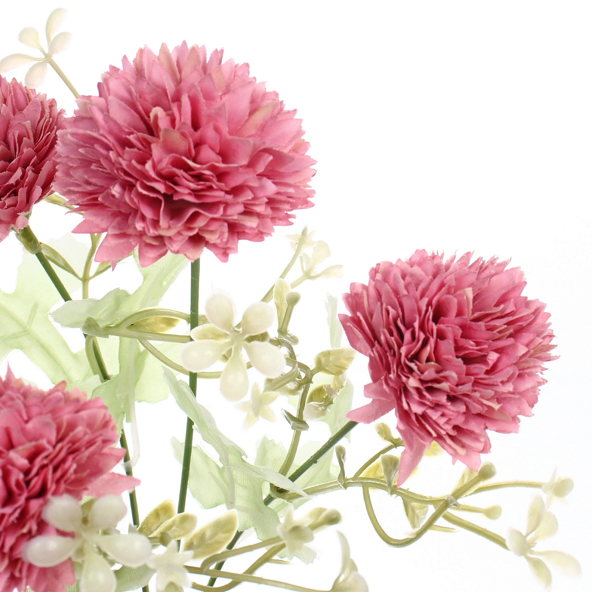 Искусственные цветы "Букет хризантем" 25см 5 цветков розовые