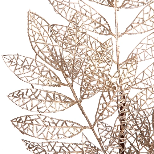 Ветка декоративная Зимние листья 85 см, Шампань_4
