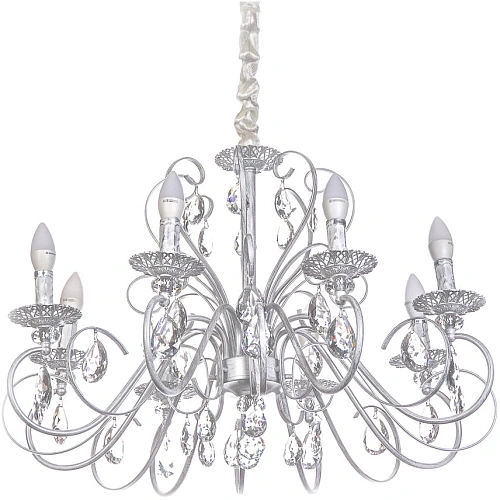 Люстра подвесная в стиле барокко "Arte" 8*40Вт 29-P8525/WH белый мрамор