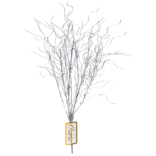 Ветка декоративная "Морозное солнце" 40 см, Серебро