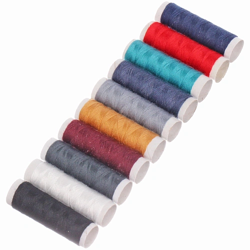 Нитки в наборе 10шт, цвет микс, 40м. 16,5*5,5*1,6см  (пакет с подвесом)