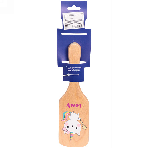 Расческа массажная детская Baby brush Kitty, цвет корич, 226,5см_4