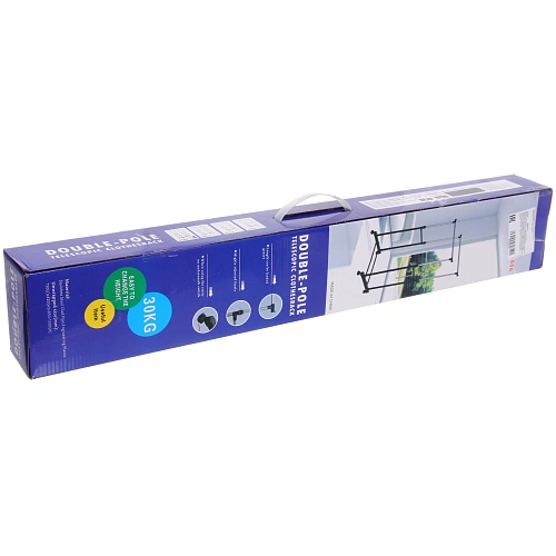 Вешалка гардеробная телескопическая напольная на колёсах двойная ПЕРФЕКТХАУС, цвет черный, нагрузка до 25кг, 7542150см_8