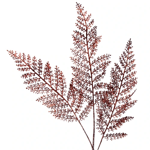 Ветка декоративная Сверкающий папоротник 86 см, Шоколад_3