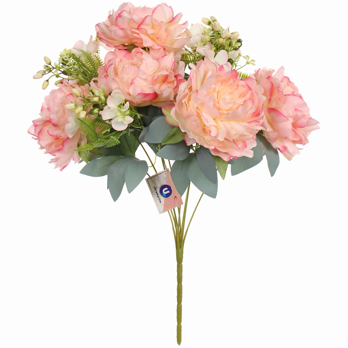 Искусственные цветы "Пионовое наслаждение" 46см 5 цветков розовые