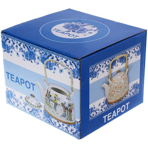 Чайник заварочный керамический 700мл с ситом Сирень_6