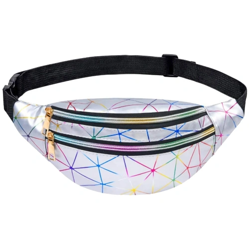 Сумка на пояс "Harizma", цвет серебро, 31*12 см