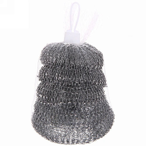 Губка металлическая для посуды 10 гр 5 шт в сетке_3