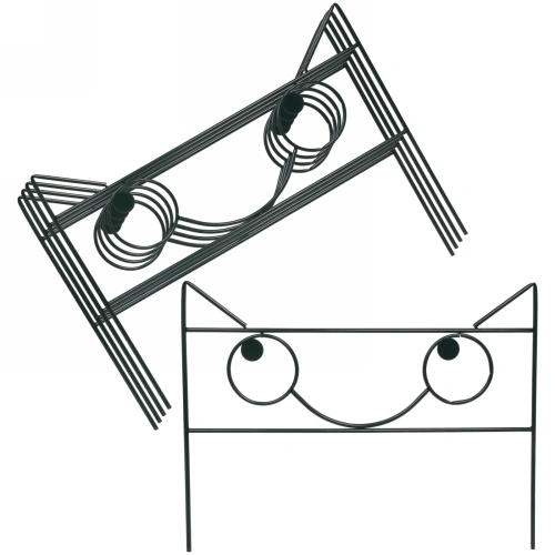 Заборчик садовый "Кошка" 45*67*335см (5 деталей)
