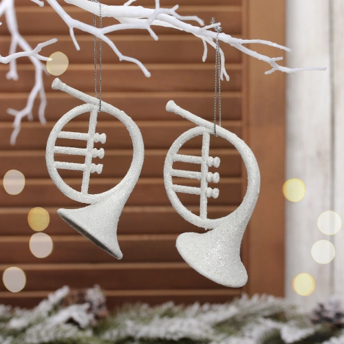 Подвеска "Музыкальная вечеринка" 12 см (набор 2 шт), Белый