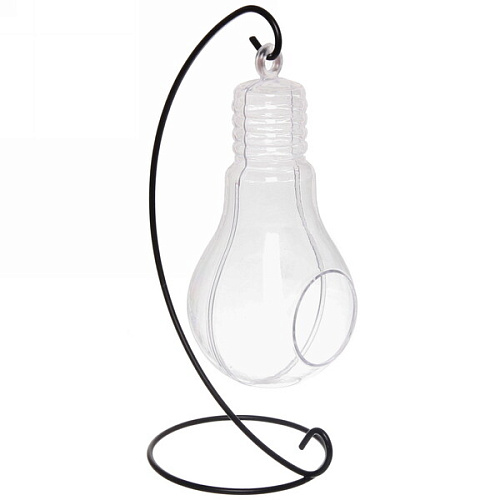 Кашпо подвесное пластиковое "Лампа макси" 28,5*11*12*18см на металлической подставке